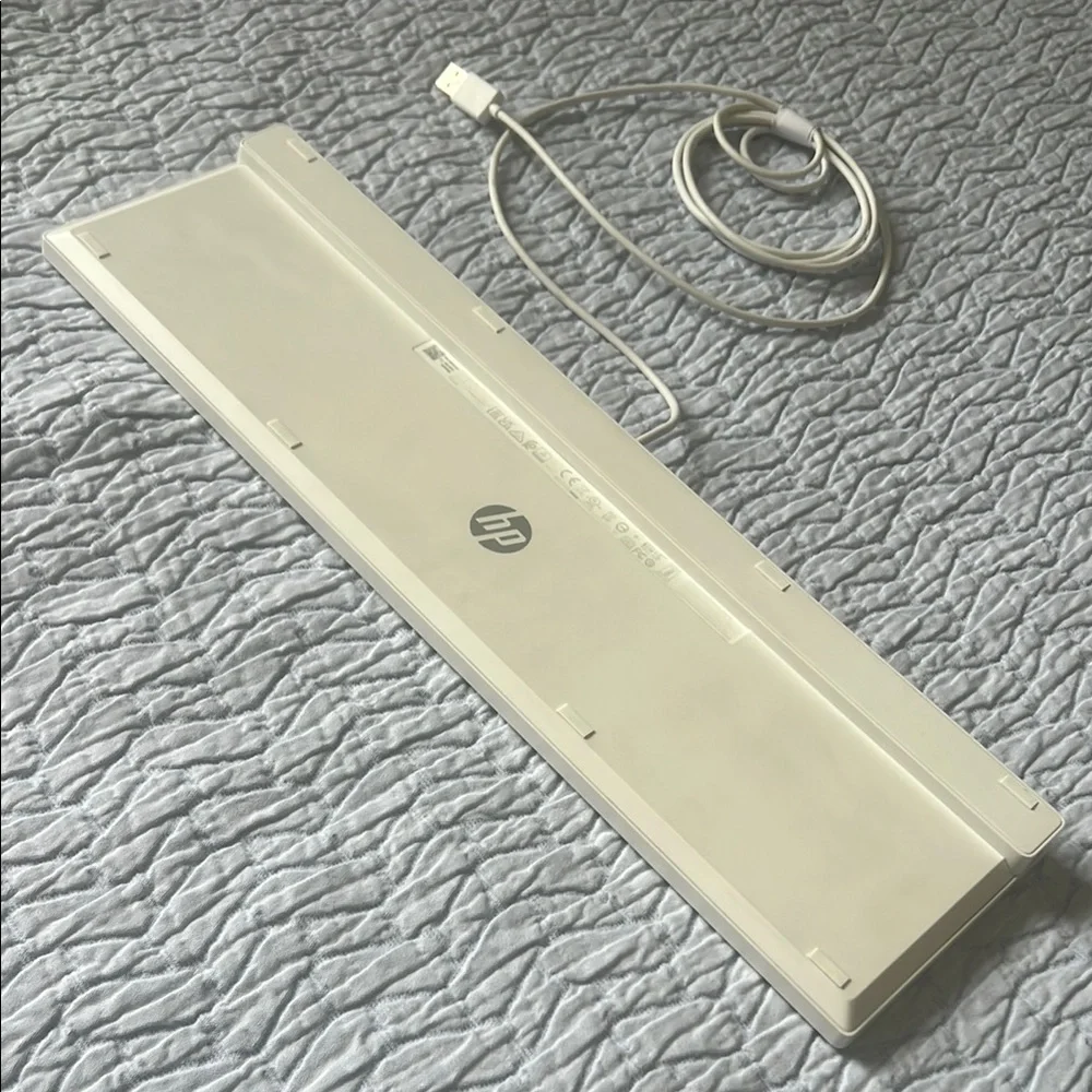 HP White Wired Keyboard and Mouse Combo